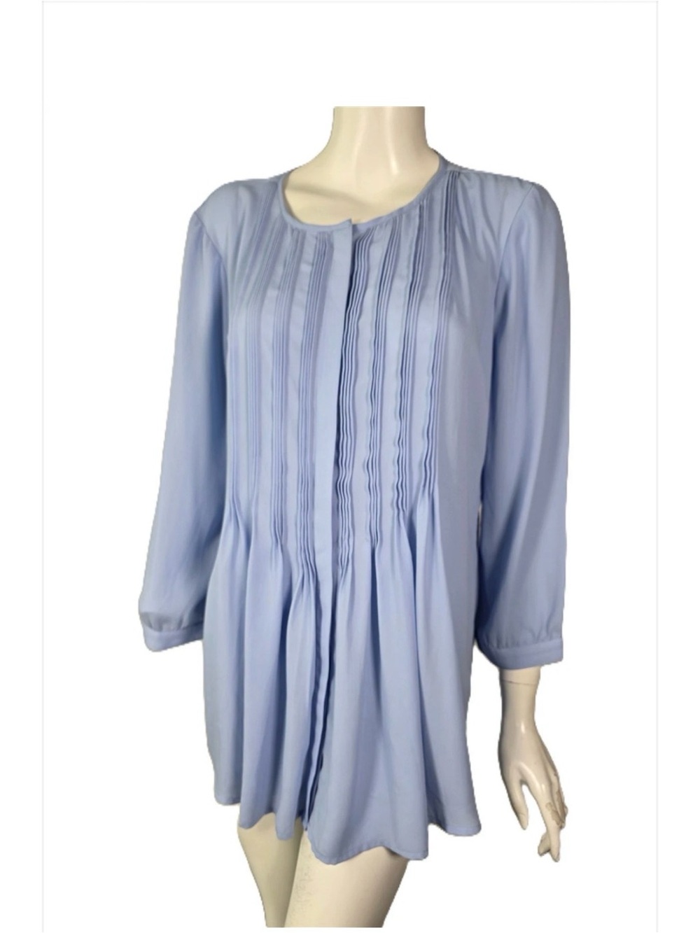 Banana Republic Light Blue Pleated Tunic Blouse